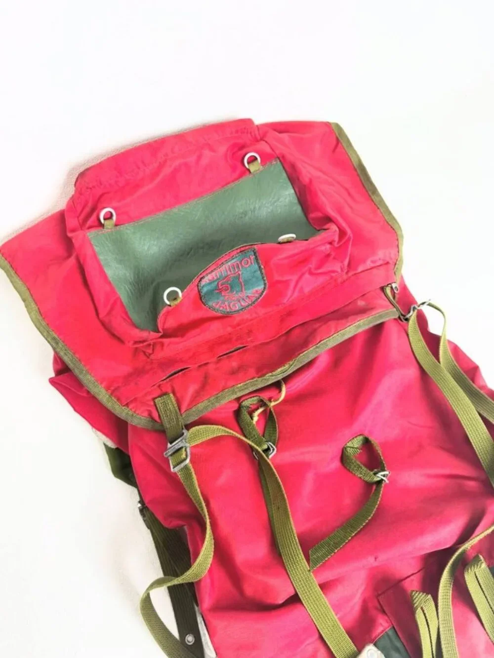 Vintage Red Hiking Backpack